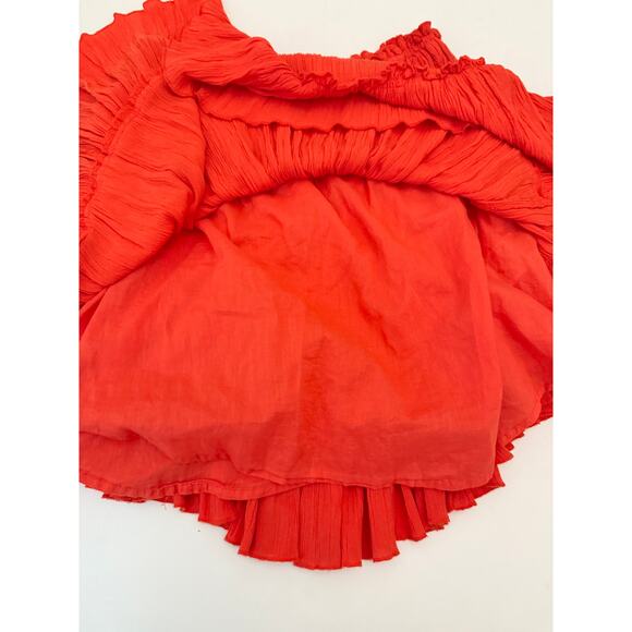 Free people hooked on you red ruffle mini skirt - size XS - Picture 5 of 5